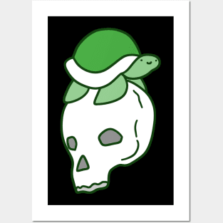 Green Skull Turtle Posters and Art